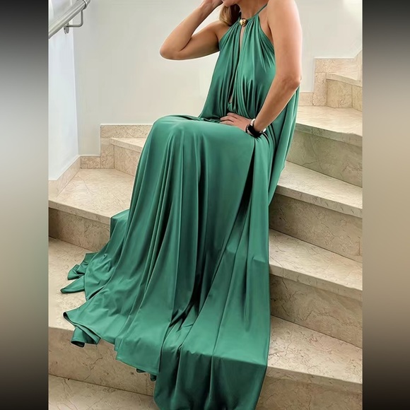 Boho party formal spring summer halter maxi dress - Picture 11 of 11